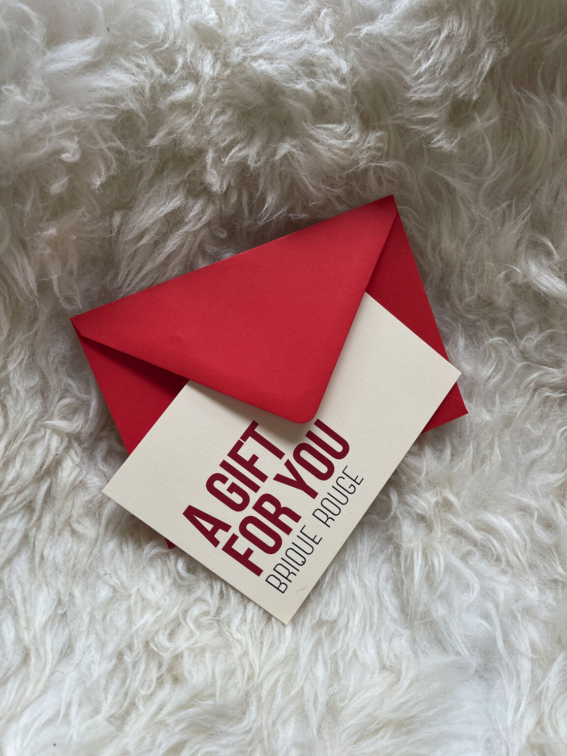 Carte cadeaux - recto - brique rouge - Brique Rouge - Sacs et pochettes à composer - Éco-conçus en France, produit en Europe